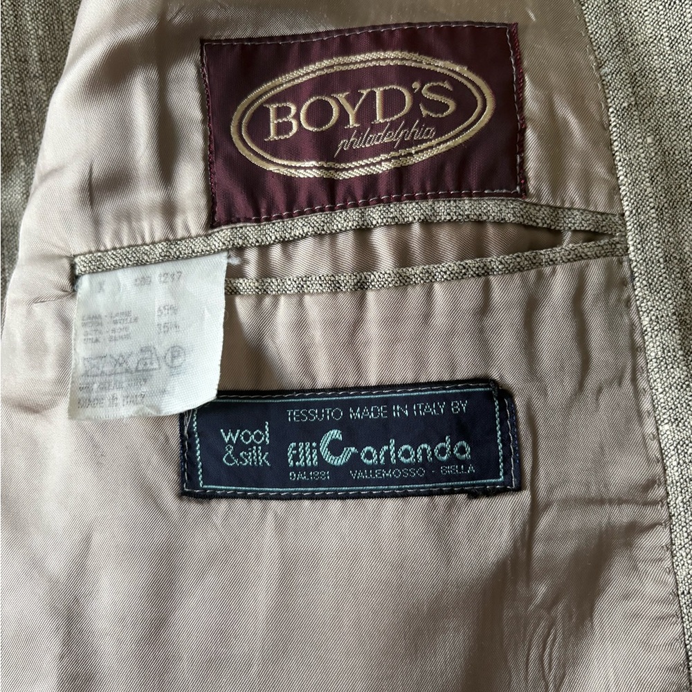 Boyd's Beige Wool and Silk Blazer